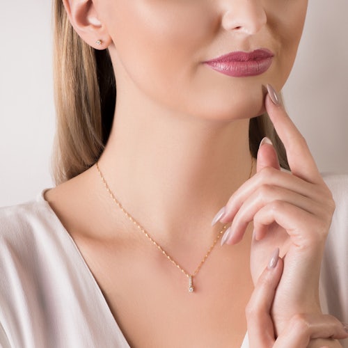 Zawieszka Share Your Love: złota, diament